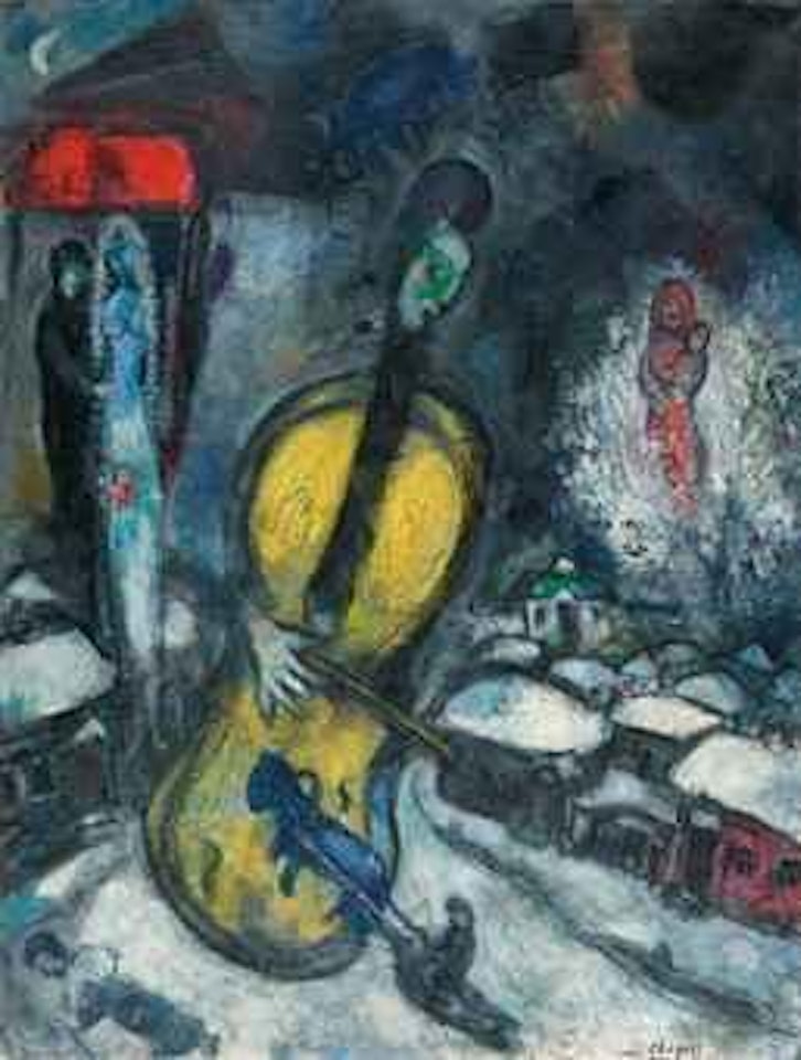 Violon et village by Marc Chagall