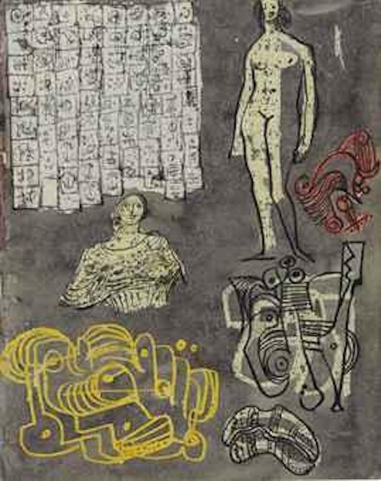 Textile Design: Figures and Symbols by Henry Moore