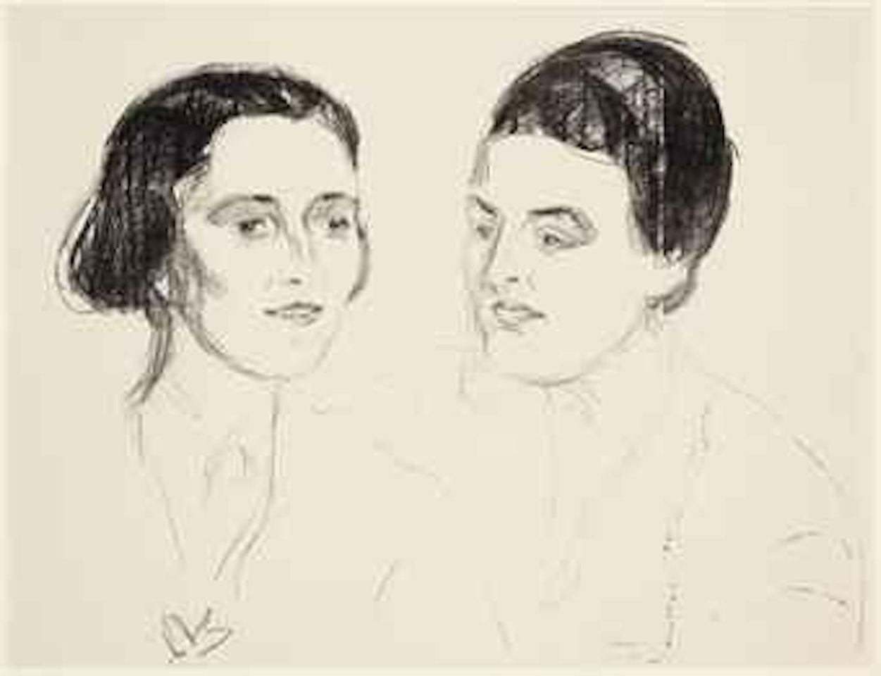 Louise und Else Heyerdahl (Sch. 474; W. 641) by Edvard Munch