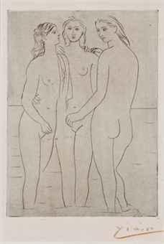 Les Trois Baigneuses I (B. 60; Ba. 106) by Pablo Picasso