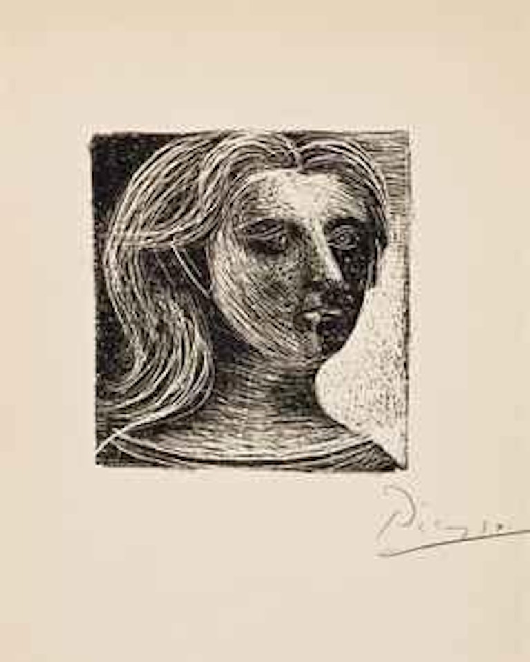 Tête de Femme, from Picasso Dessins (B. 73; Ba. 240; Mourlot XX; Cramer books 14) by Pablo Picasso