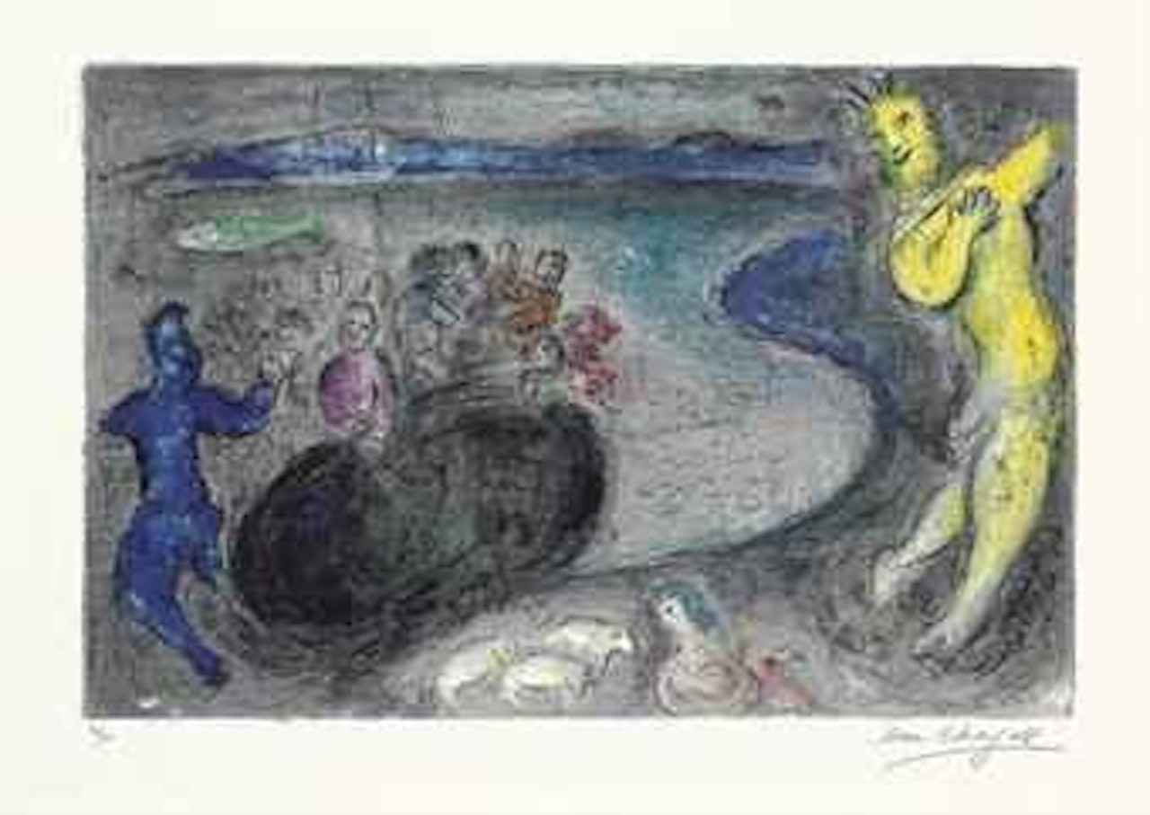 Le Songe du Capitaine Bryaxis, from Daphnis et Chloé (M. 328; see C. books 46) by Marc Chagall