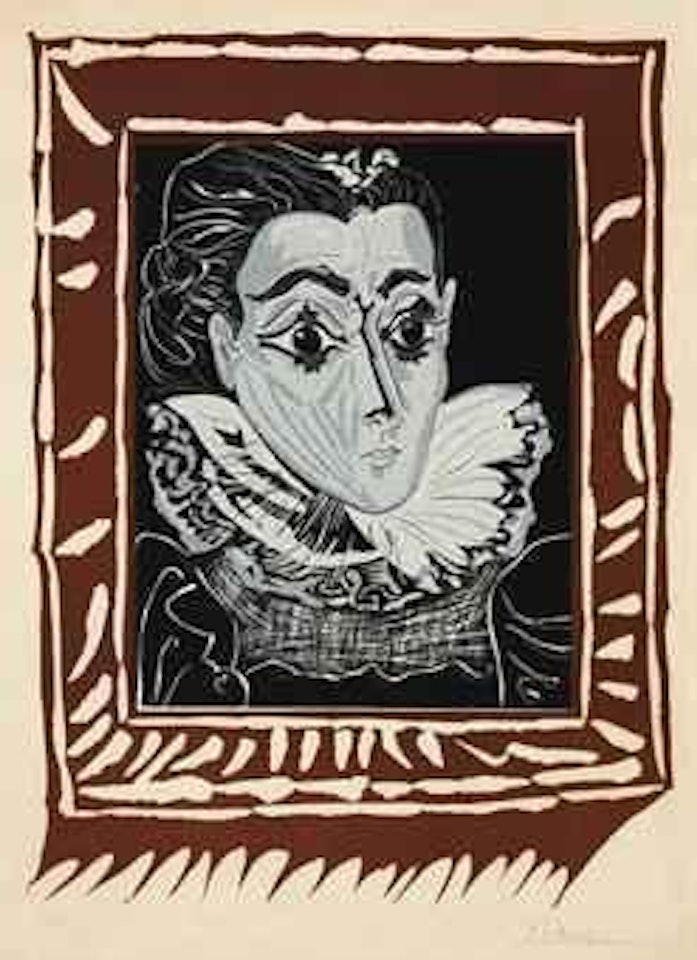 La Dame Ã  la Collerette (Portrait de Jacqueline Ã  la Fraise) (B. 1147; Ba. 1321) by Pablo Picasso