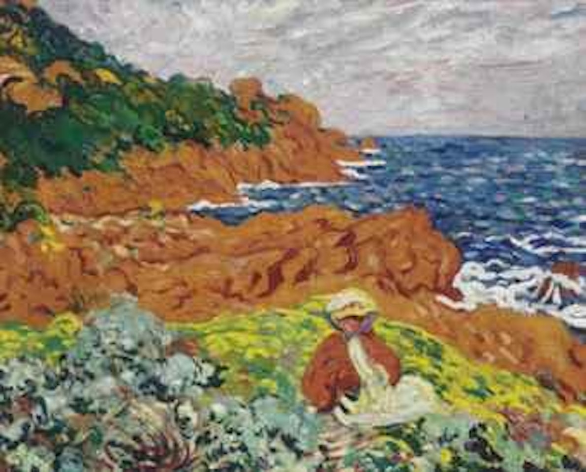 Suzanne Valtat sur le rivage d'Anthéor by Louis Valtat