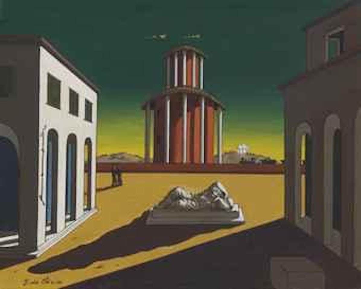 Piazza d'Italia con Arianna by Giorgio de Chirico
