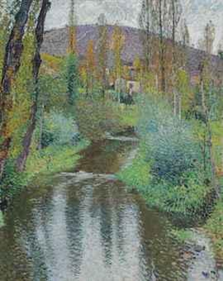 Le vert et les premières maisons de Labastide by Henri Jean Guillaume Martin