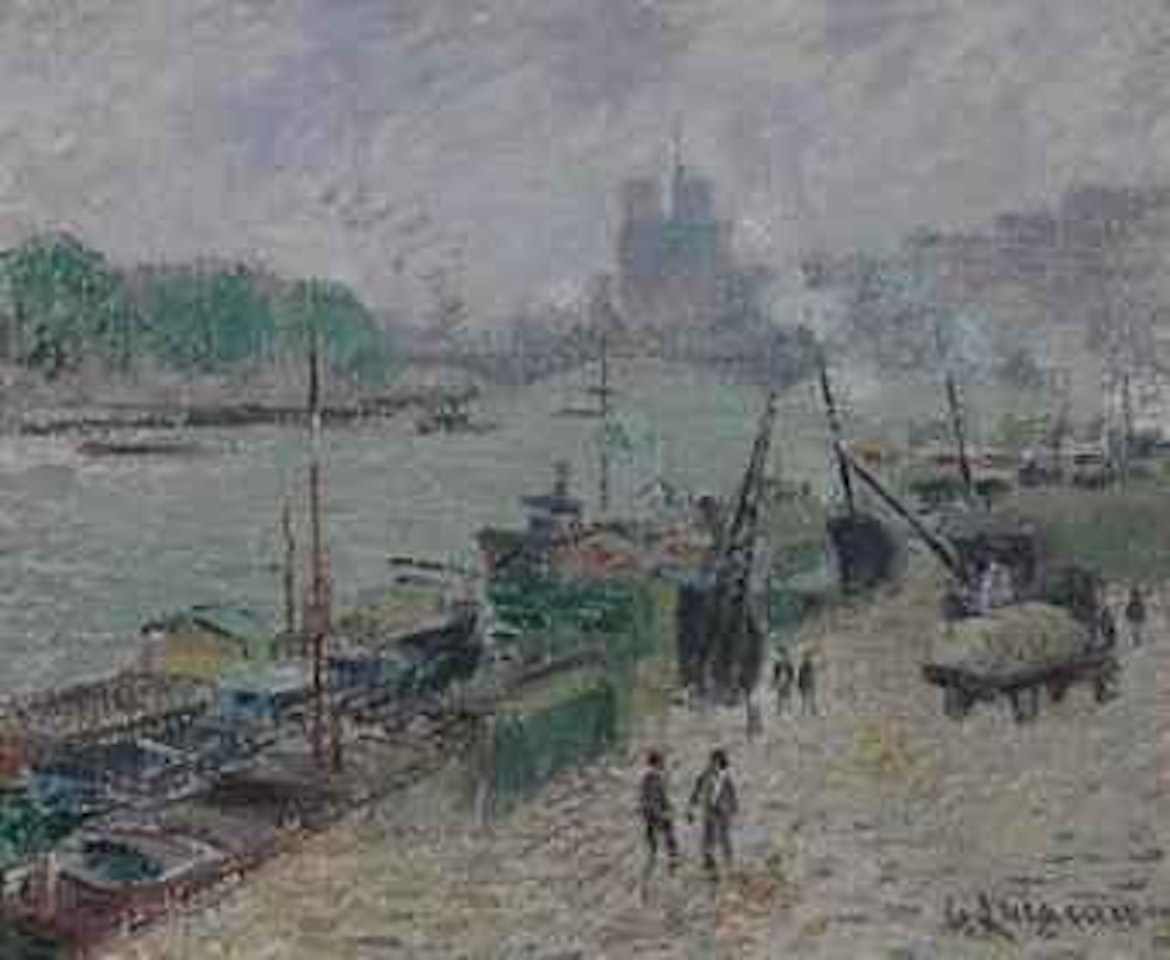 Le port Henri IV, Paris by Gustave Loiseau