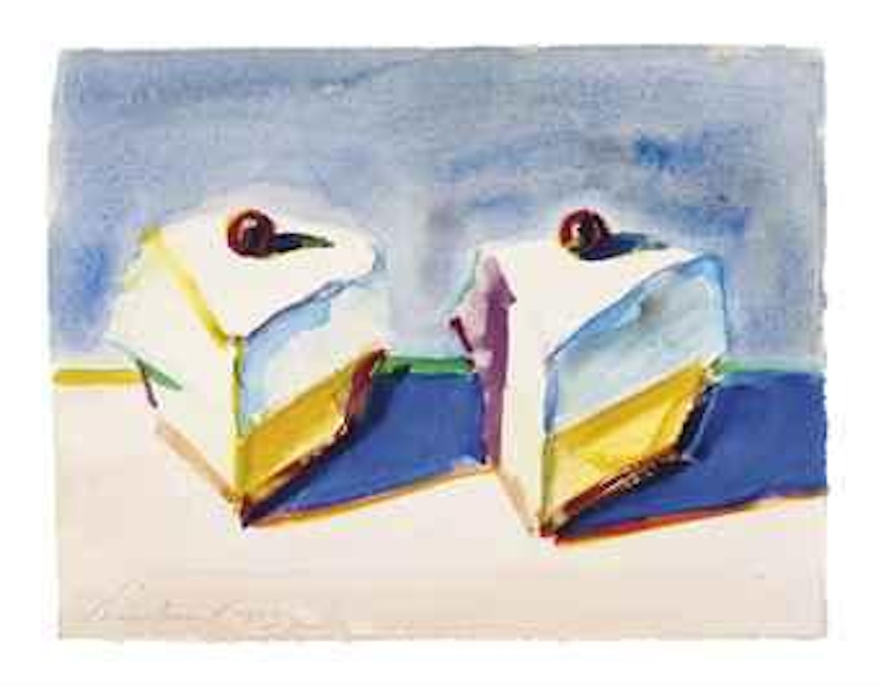 Two Lemon Meringue Pies by Wayne Thiebaud
