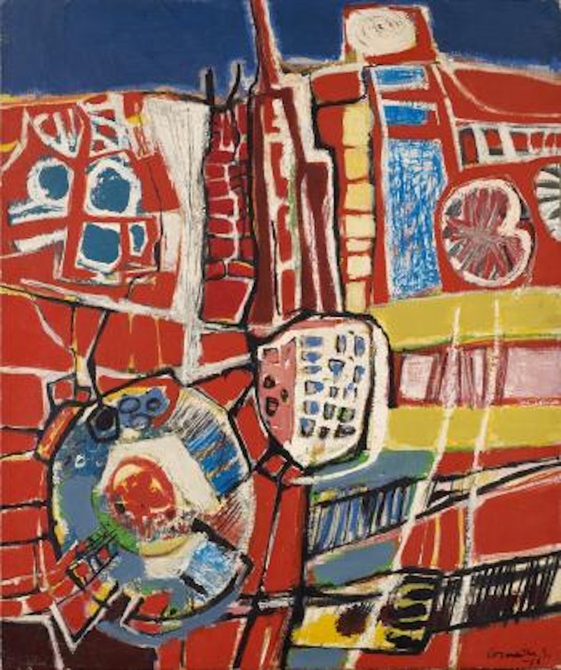 Le paysage rouge by Corneille
