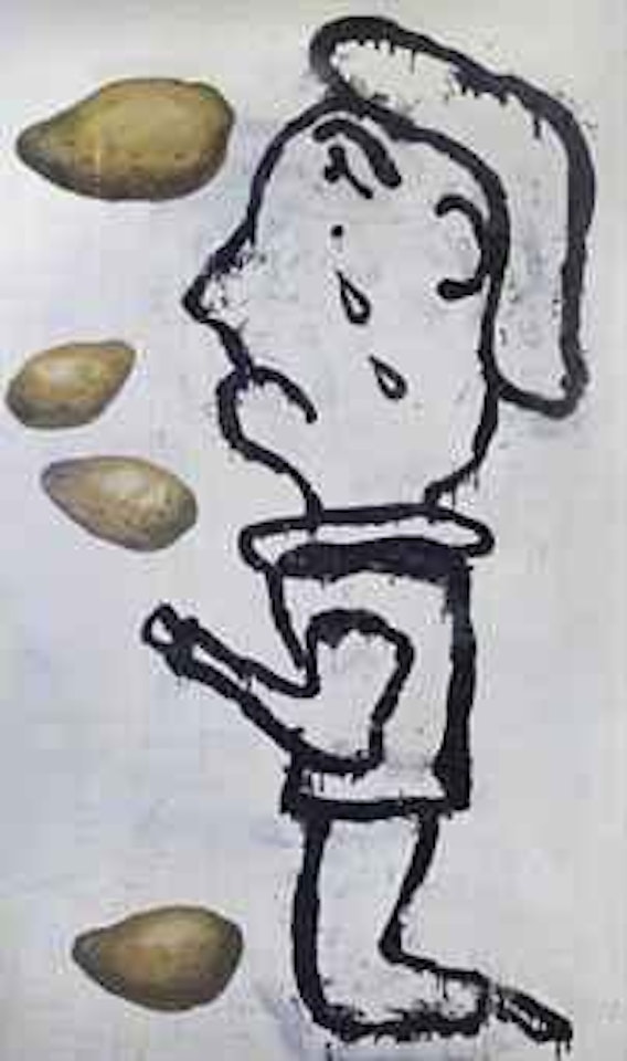 Prayer Painting (Potato Painting) by Donald Baechler