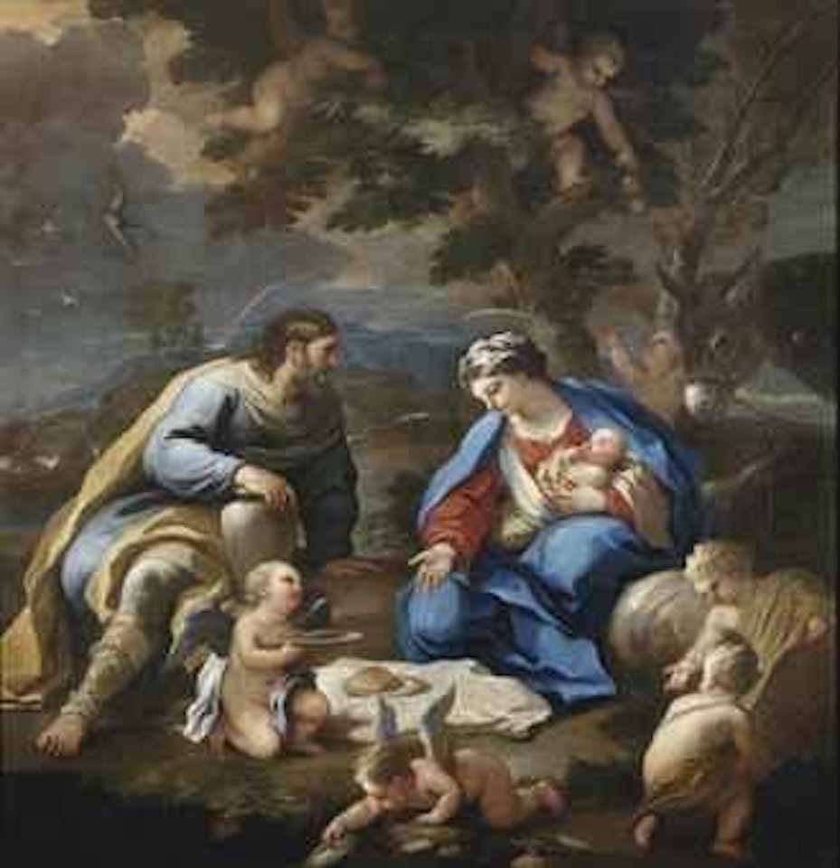 The Rest on the Flight into Egypt by Circle of Luca Giordano