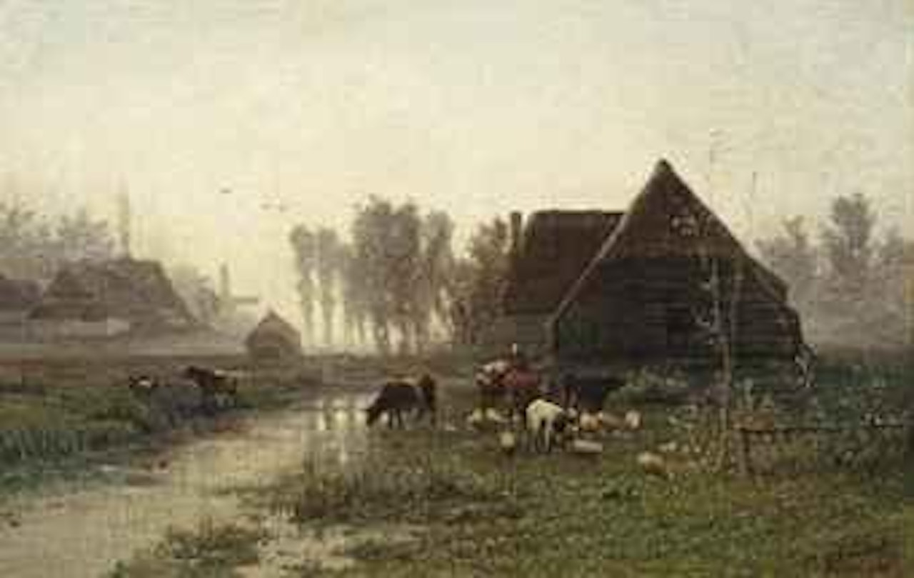 Ochtendstemming bij Veenendaal' by Paul Joseph Constantin Gabriel by Eugène Joseph Verboeckhoven