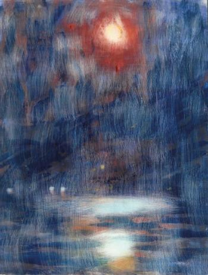 Blauer Mondschein am Lago Maggiore by Christian Rohlfs