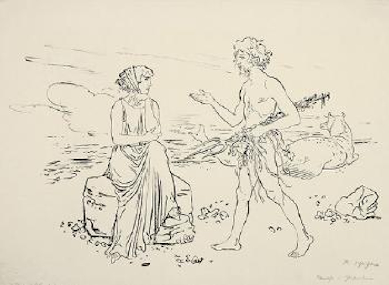 Kleitho u. Poseidon by Rudolf Schlichter