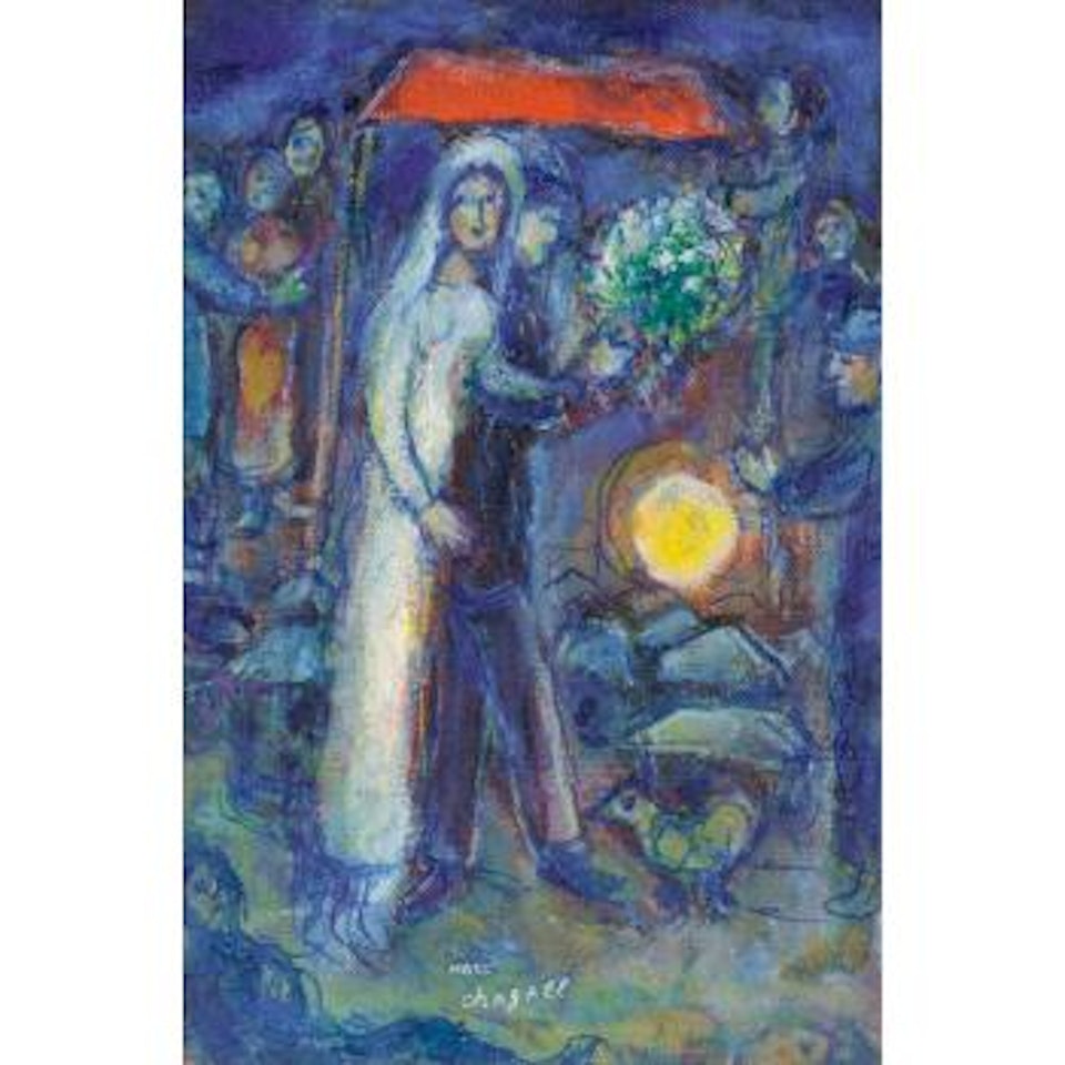 Les Mariés Sous Le Baldaquin by Marc Chagall