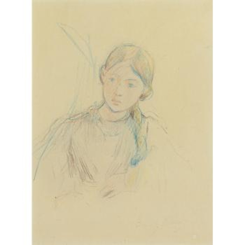 Tête De Julie Manet, Fille De L'artiste by Berthe Morisot