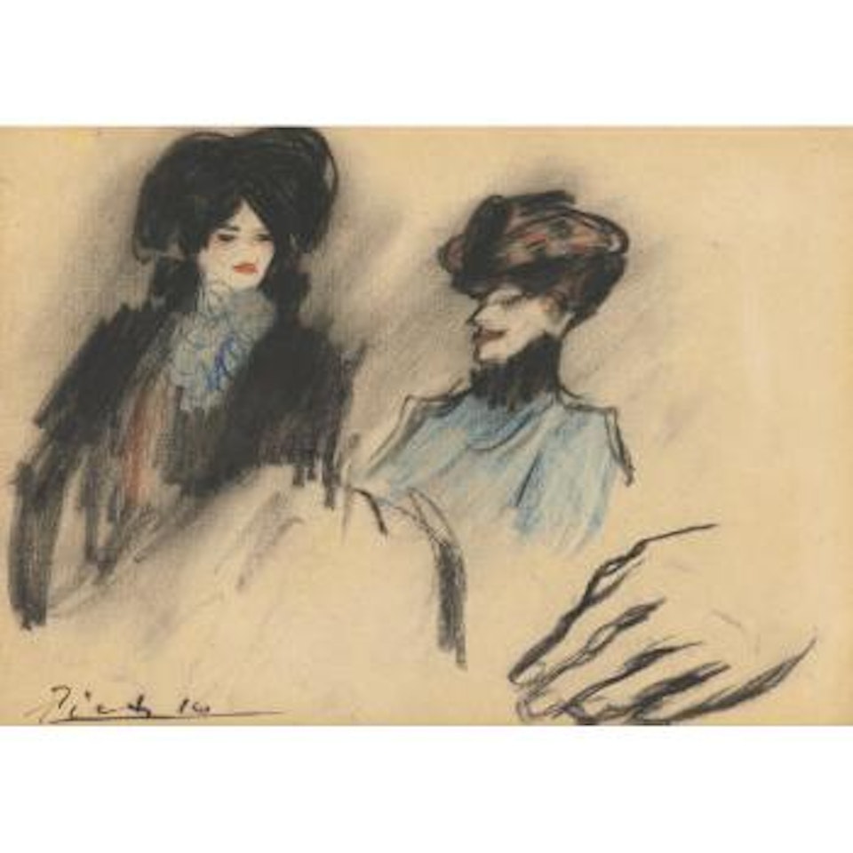 Deux Bustes De Femmes Et Main by Pablo Picasso