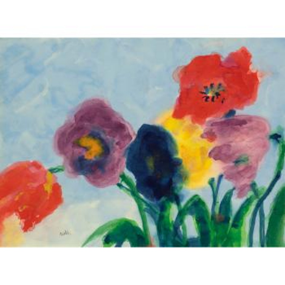 Roter Und Blauer Mohn (Red And Blue Poppies) by Emil Nolde