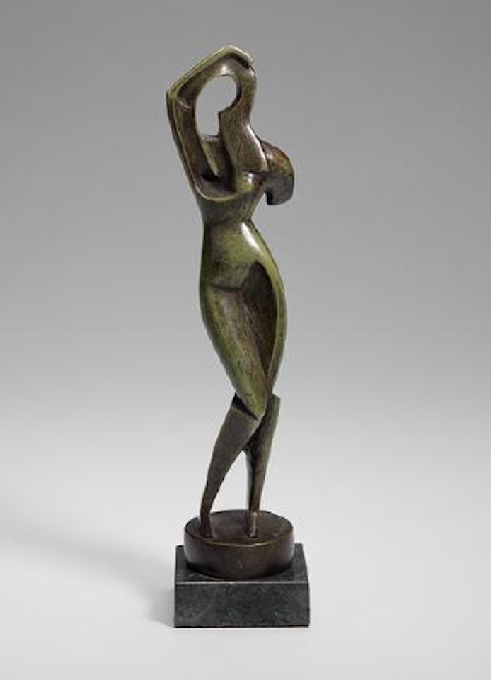 Frau ihr Haar kämmend by Alexander Archipenko