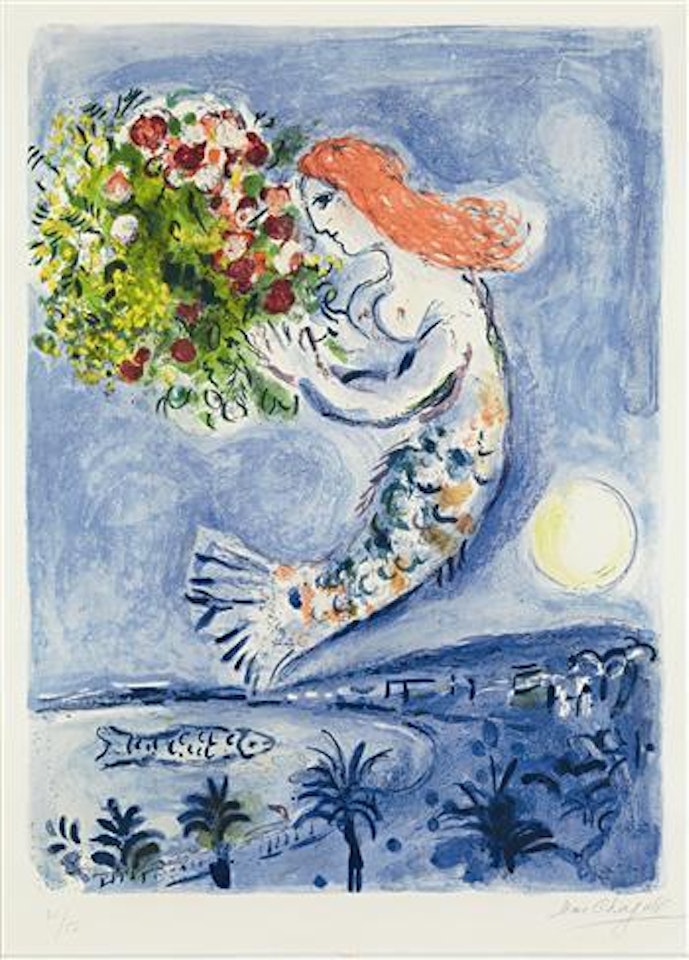 The Bay of Angels (La baie des Anges) by Marc Chagall