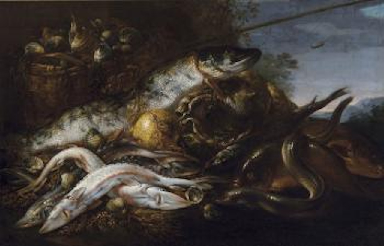 Nature morte avec poissons by Neapolitan School by Giuseppe Recco