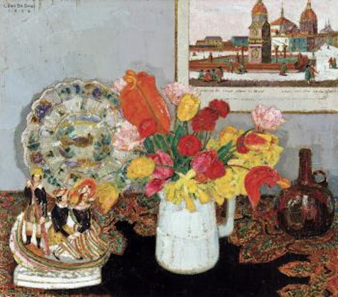 Nature morte aux fleurs by Leon de Smet
