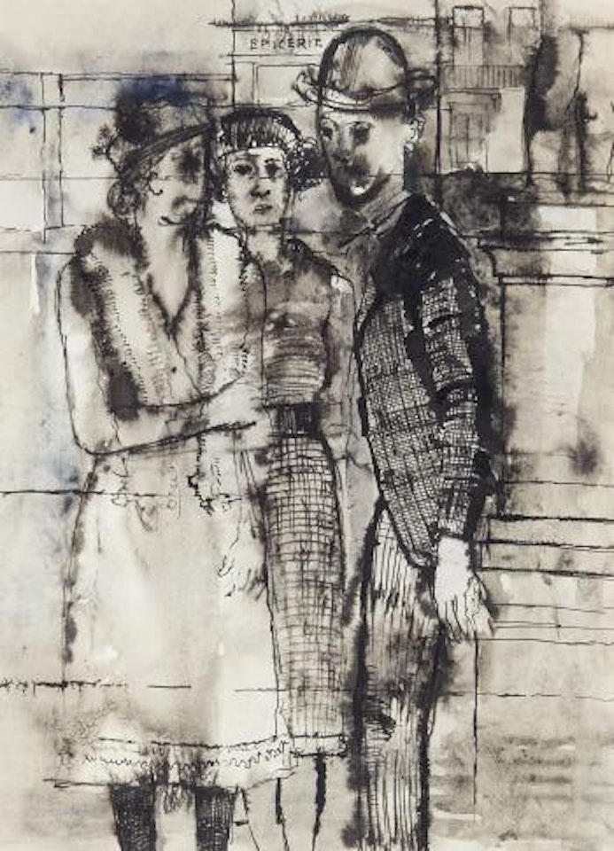 Trois personnages by Paul Delvaux