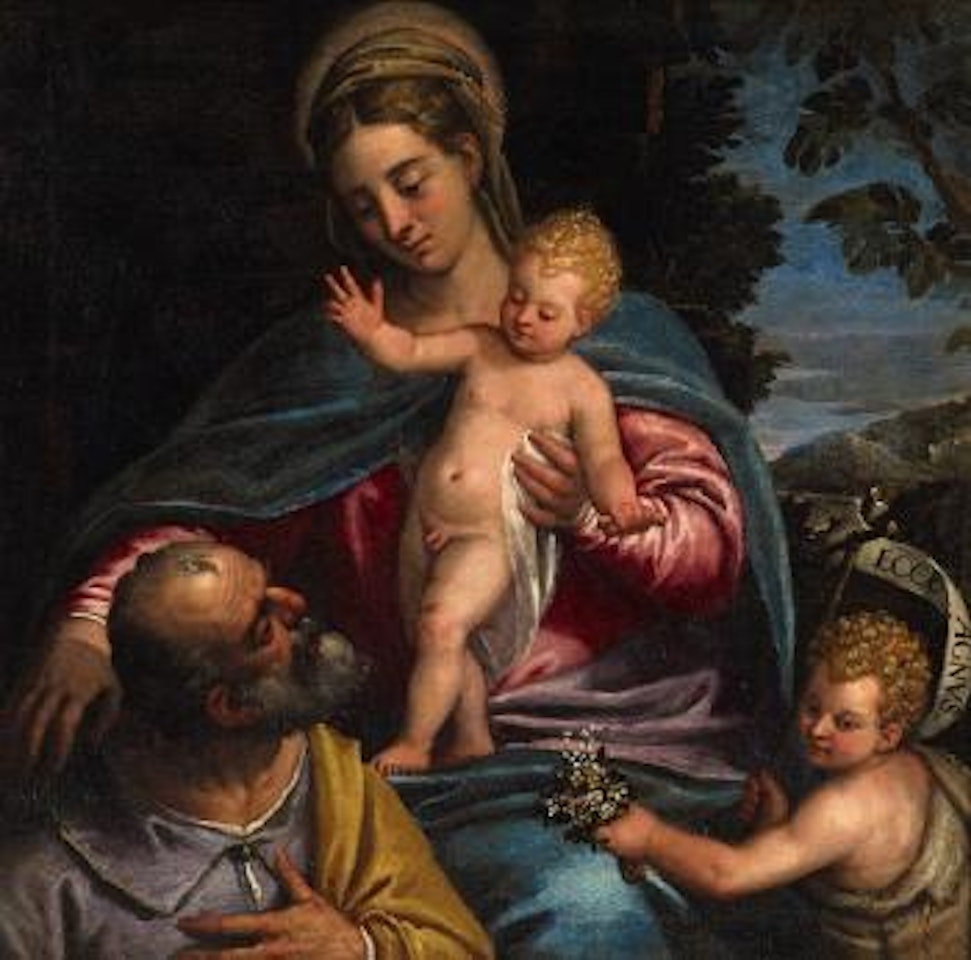 Heilige Familie mit dem Johannesknaben by Venetian School