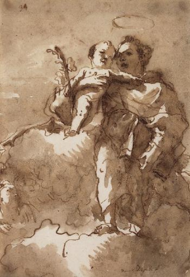 Der Heilige Antonius mit dem Christuskind by Giovanni Domenico Tiepolo