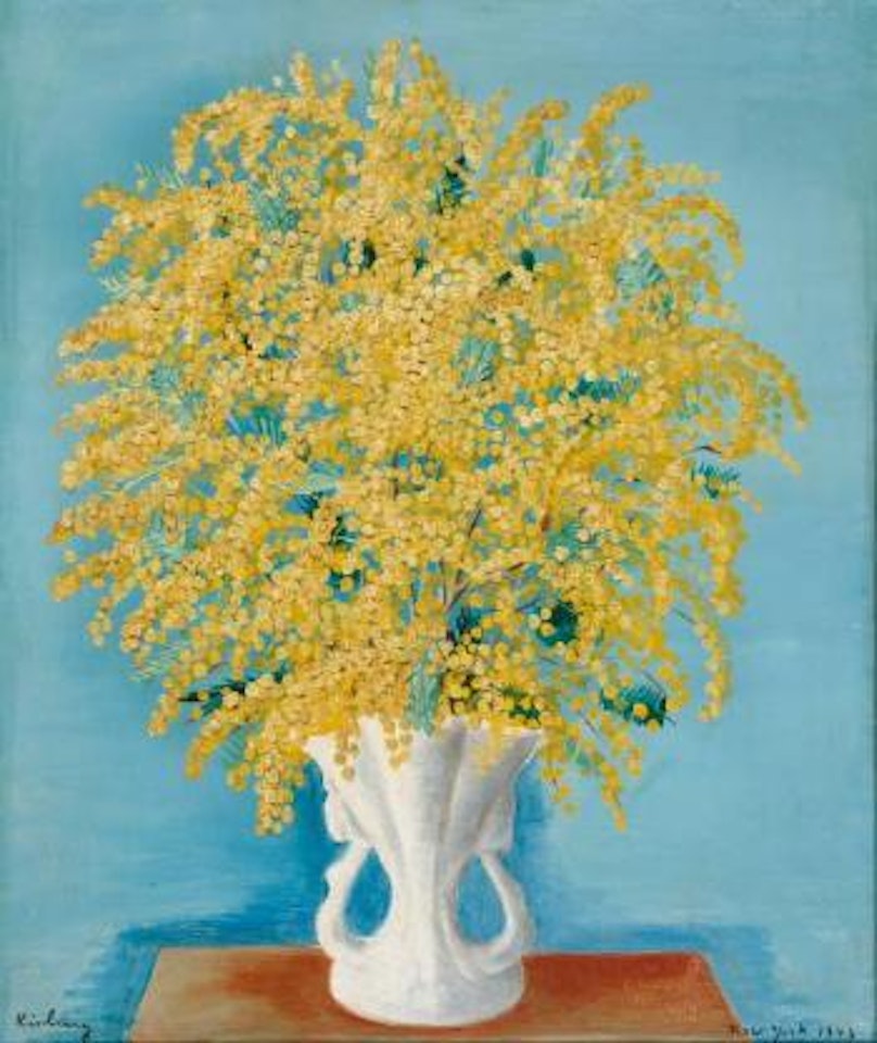 Bouquet de mimosas by Moïse Kisling