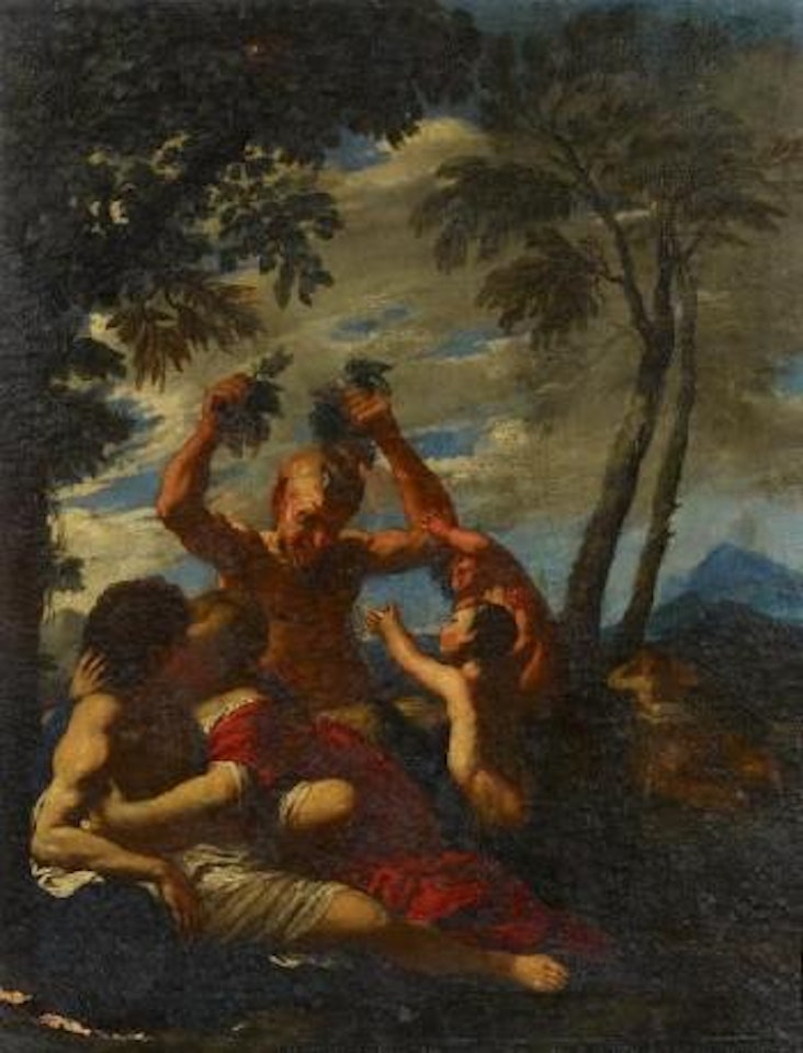 Satyrfamilie vor Landschaft by BOLOGNESE SCHOOL