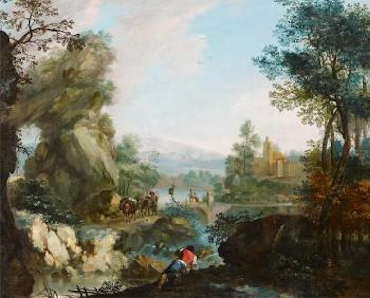 Landschaft mit Angler by Francesco Zuccarelli
