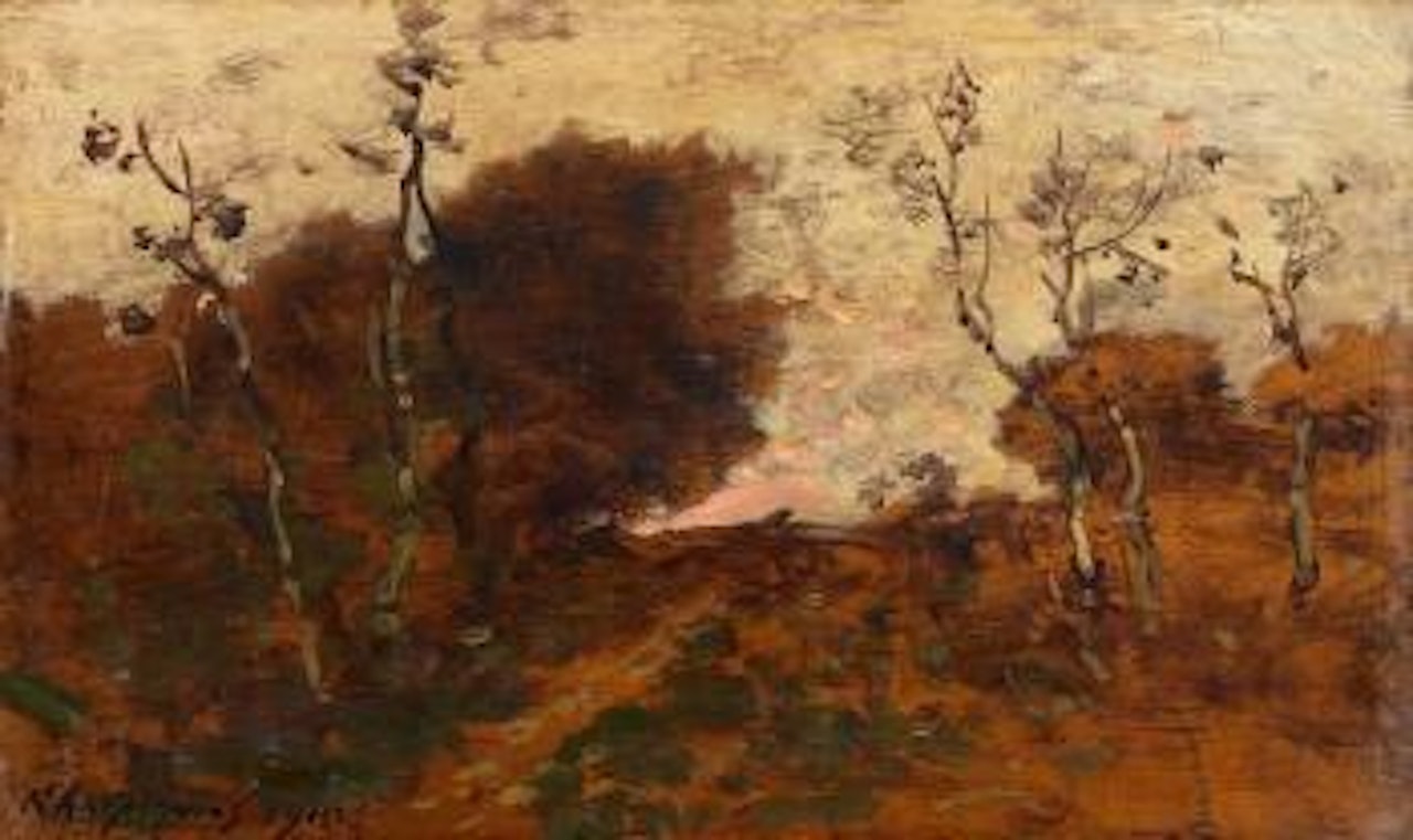 Herbstliche Landschaft by Henri Harpignies