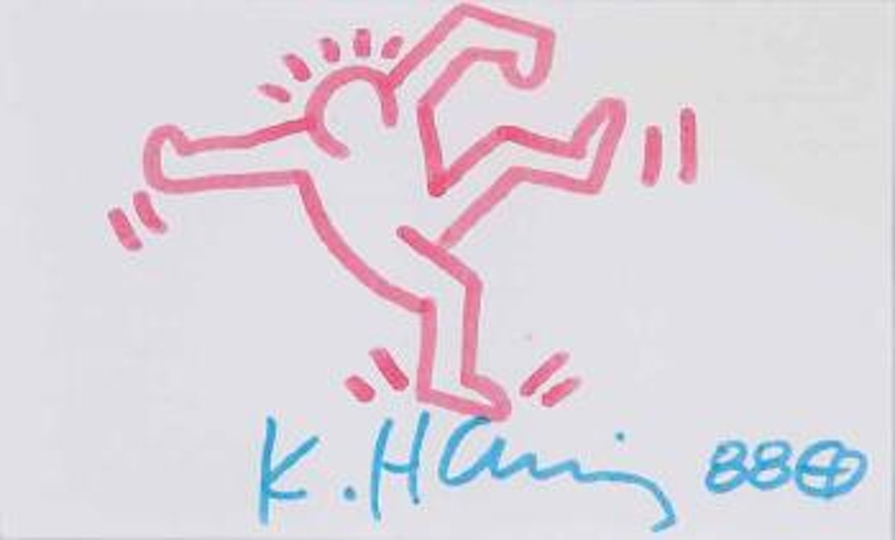 Untitled- one leg up man by Keith Haring