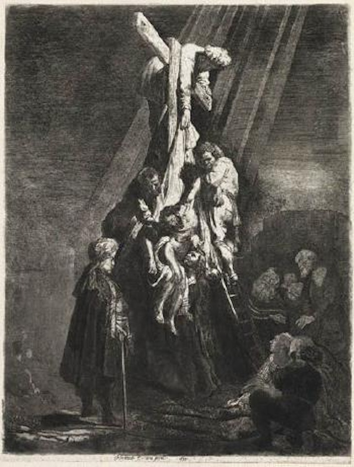 The Descent from the Cross by Attributed to Rembrandt Harmensz van Rijn