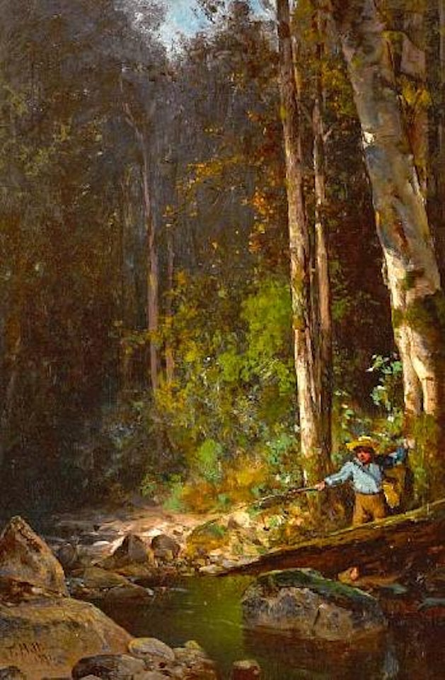 The fishing hole by Thomas Hill