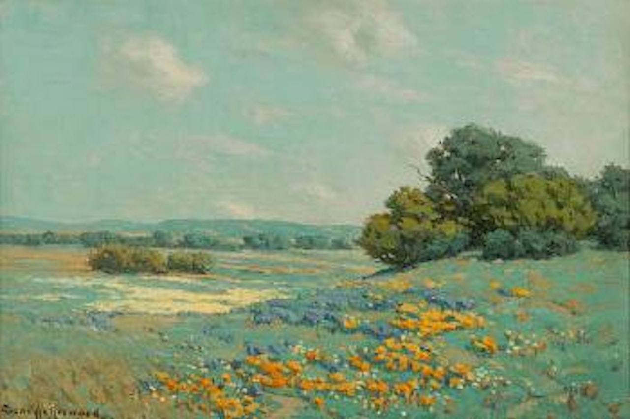 California poppy field by Granville Redmond