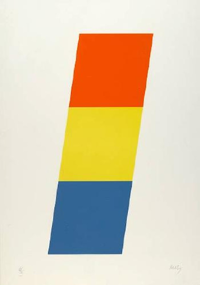 Red-Orange/Yellow/Blue (A. 62; G. 231) by Ellsworth Kelly