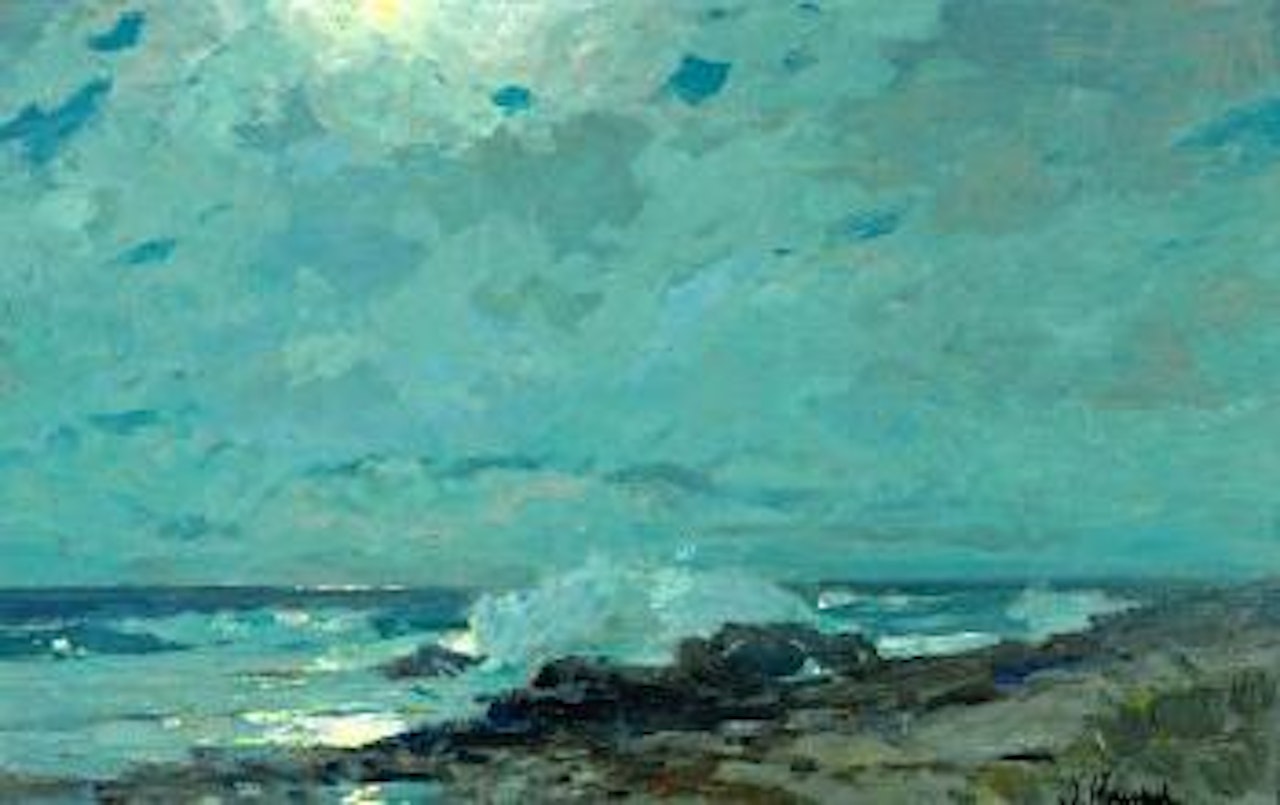 Moonlit shore, Carmel by William Ritschel