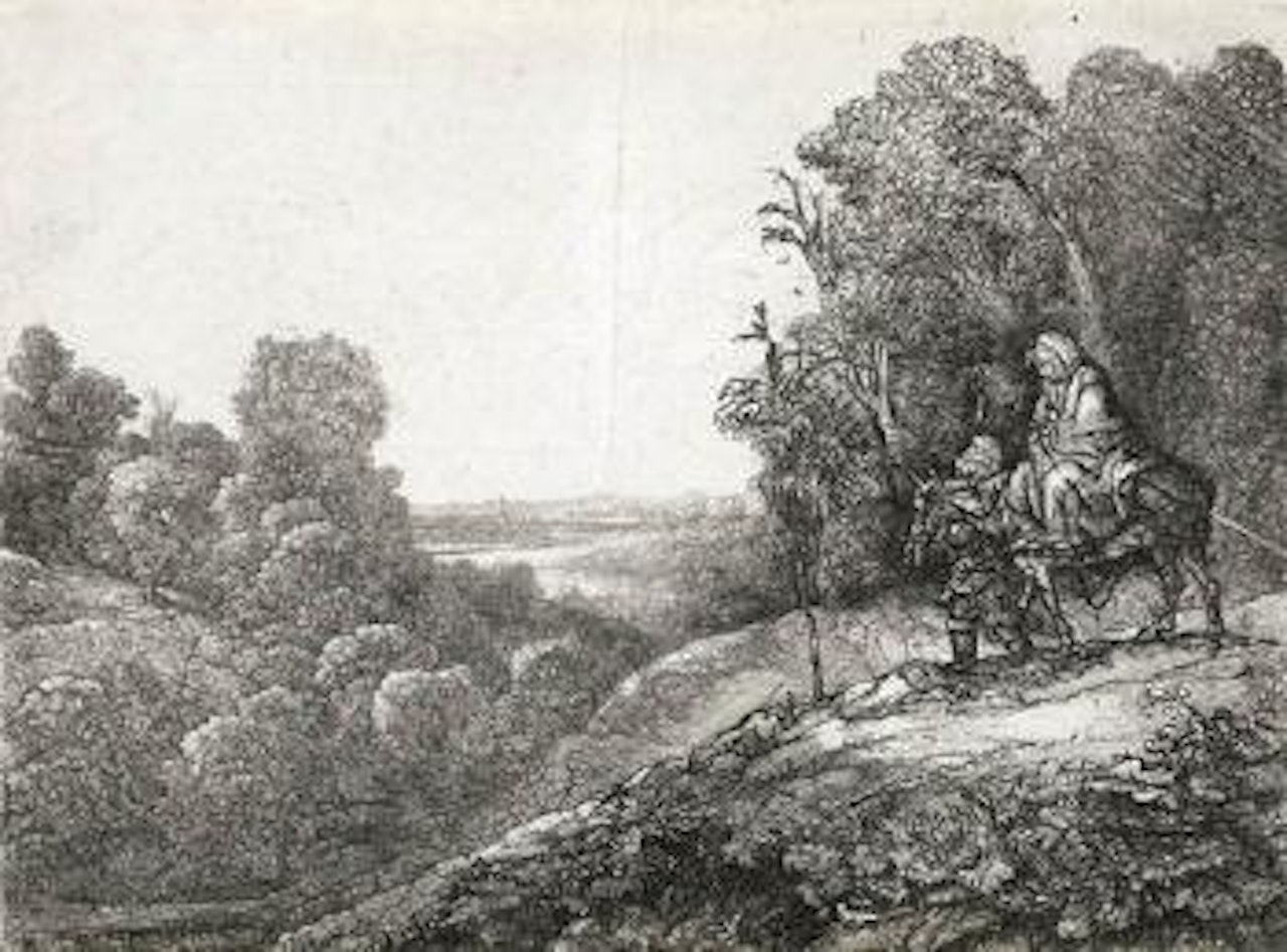 The Flight into Egypt by Attributed to Rembrandt Harmensz van Rijn