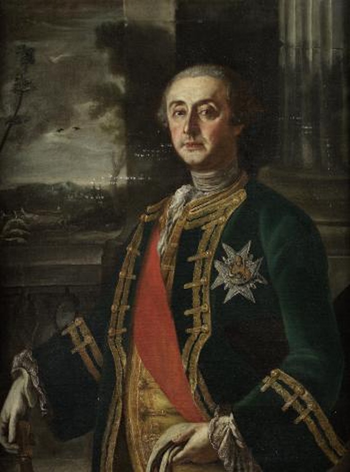 Portrait of Antonio Spinelli, Prince of Scalea, half-length, in military uniform and wearing the sash and badge of the Order of Saint Januarius by Francesco Solimena