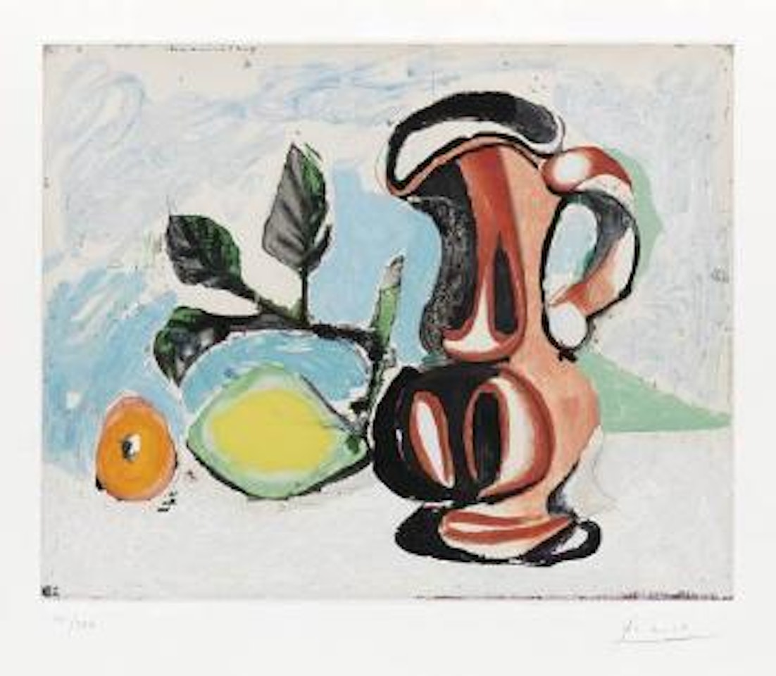 Nature morte au Citron et au Pichet rouge by Pablo Picasso