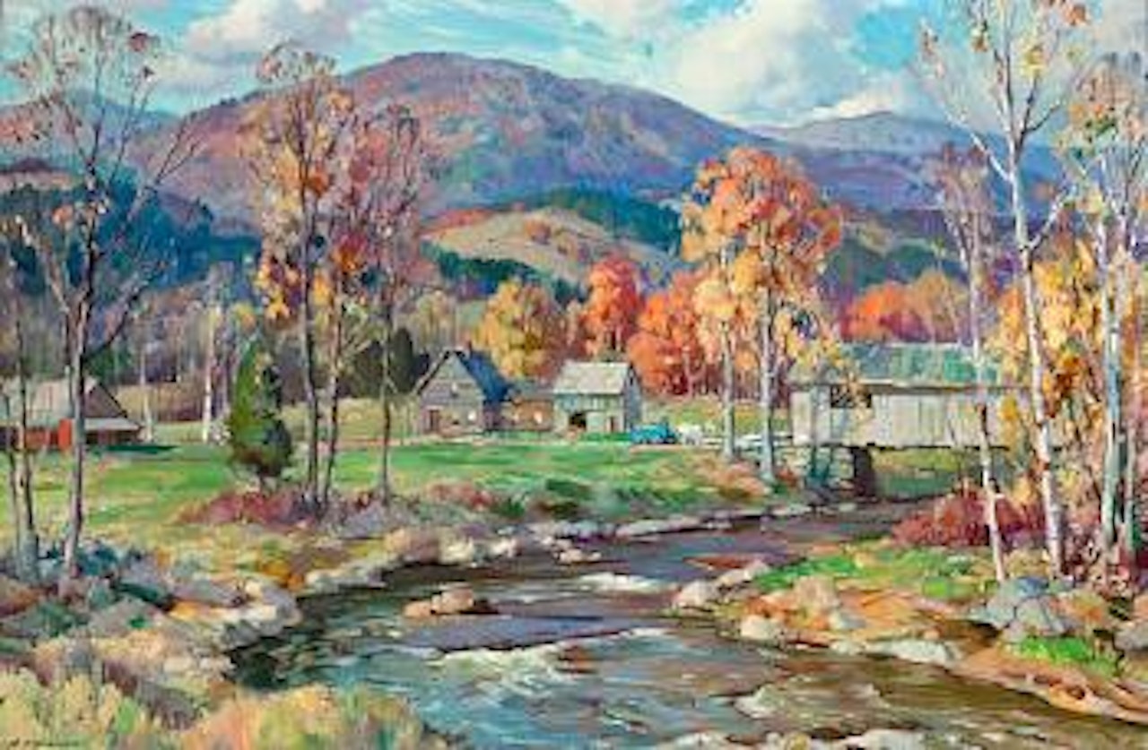 Autumn landscape by Aldro Thompson Hibbard