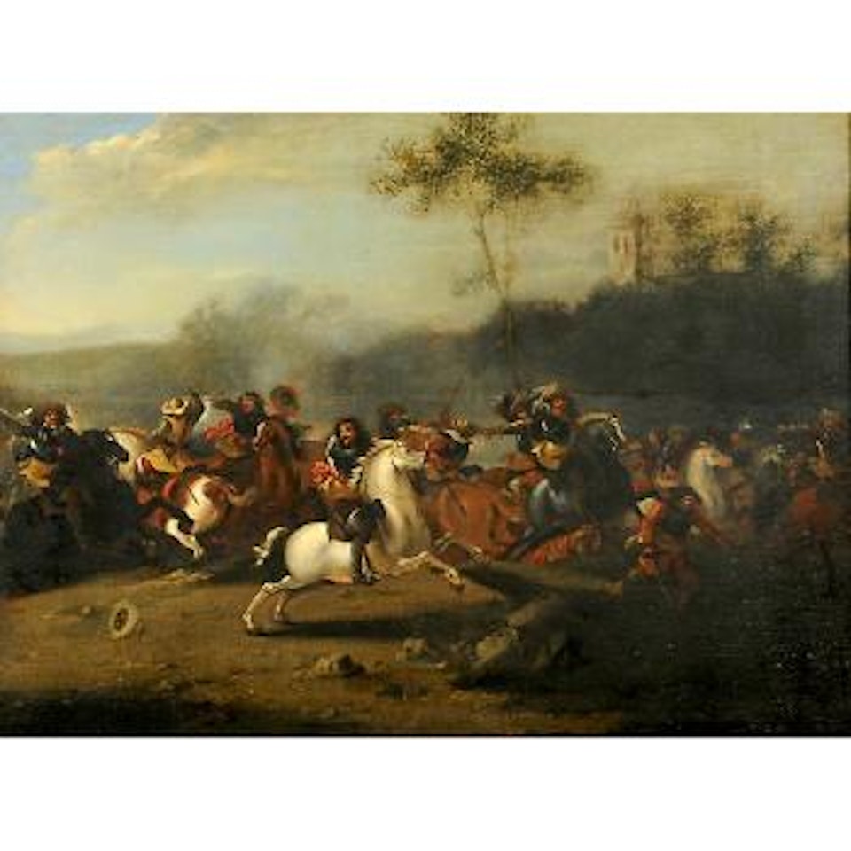 Battaglia nel paesaggio by Philips Wouwerman