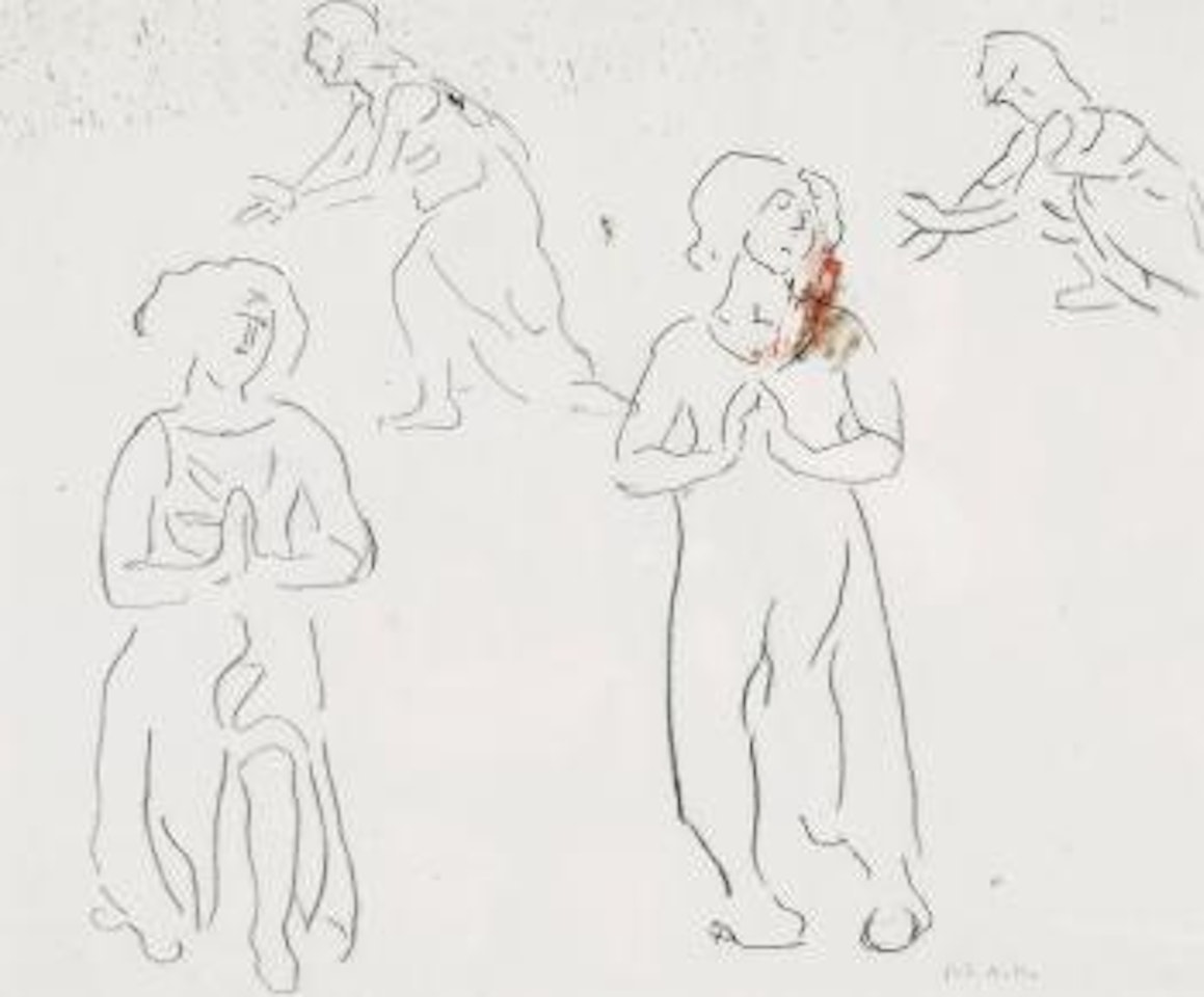 Figurenstudie zu Blick in die Unendlichkeit. by Ferdinand Hodler