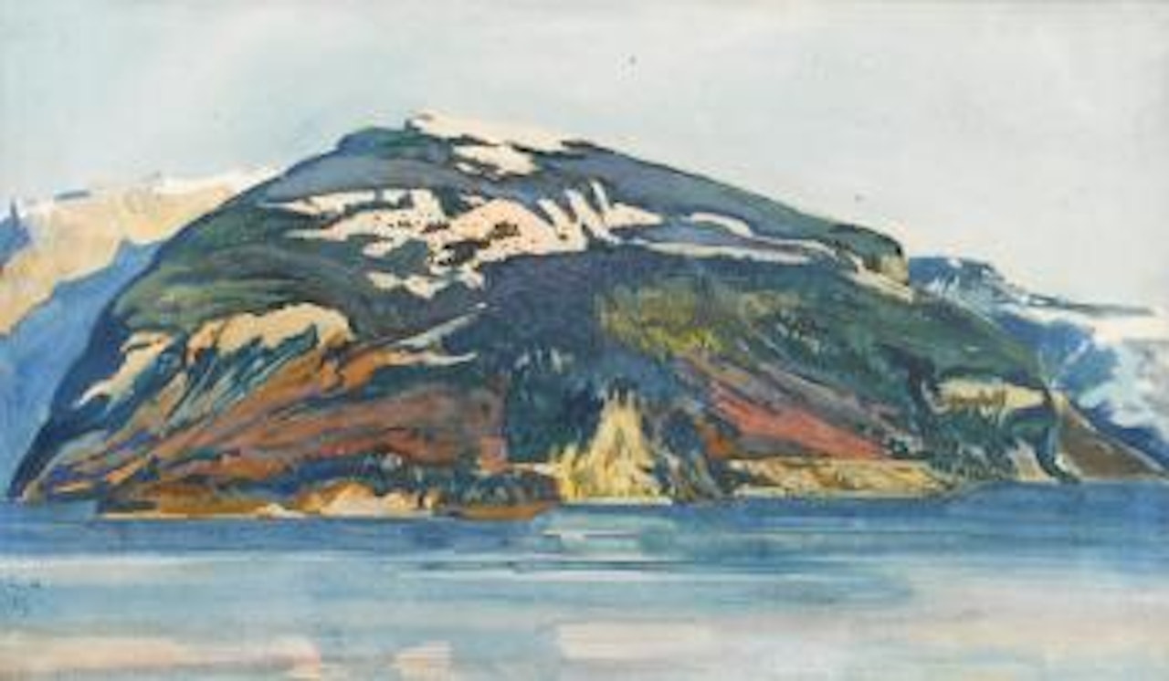 Seeuferpartie im Herbst. by Cuno Amiet