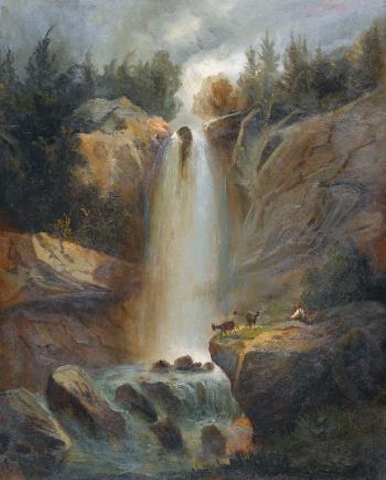 Der obere Reichenbachfall. by Ferdinand Hodler