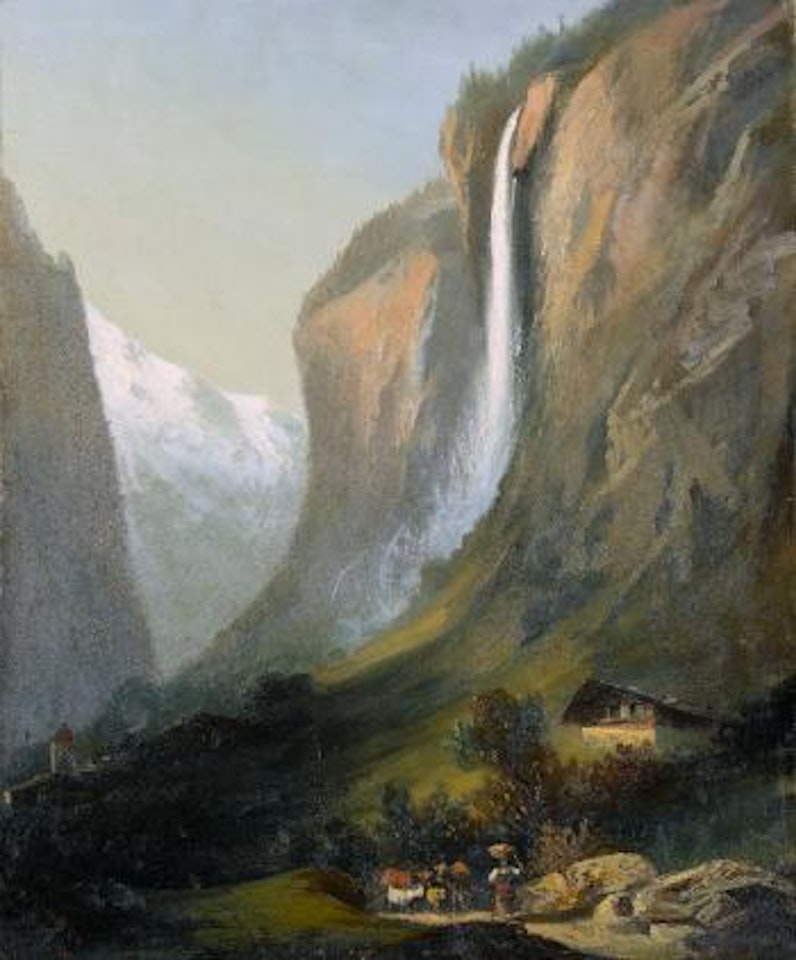 Der Staubbachfall. by Ferdinand Hodler