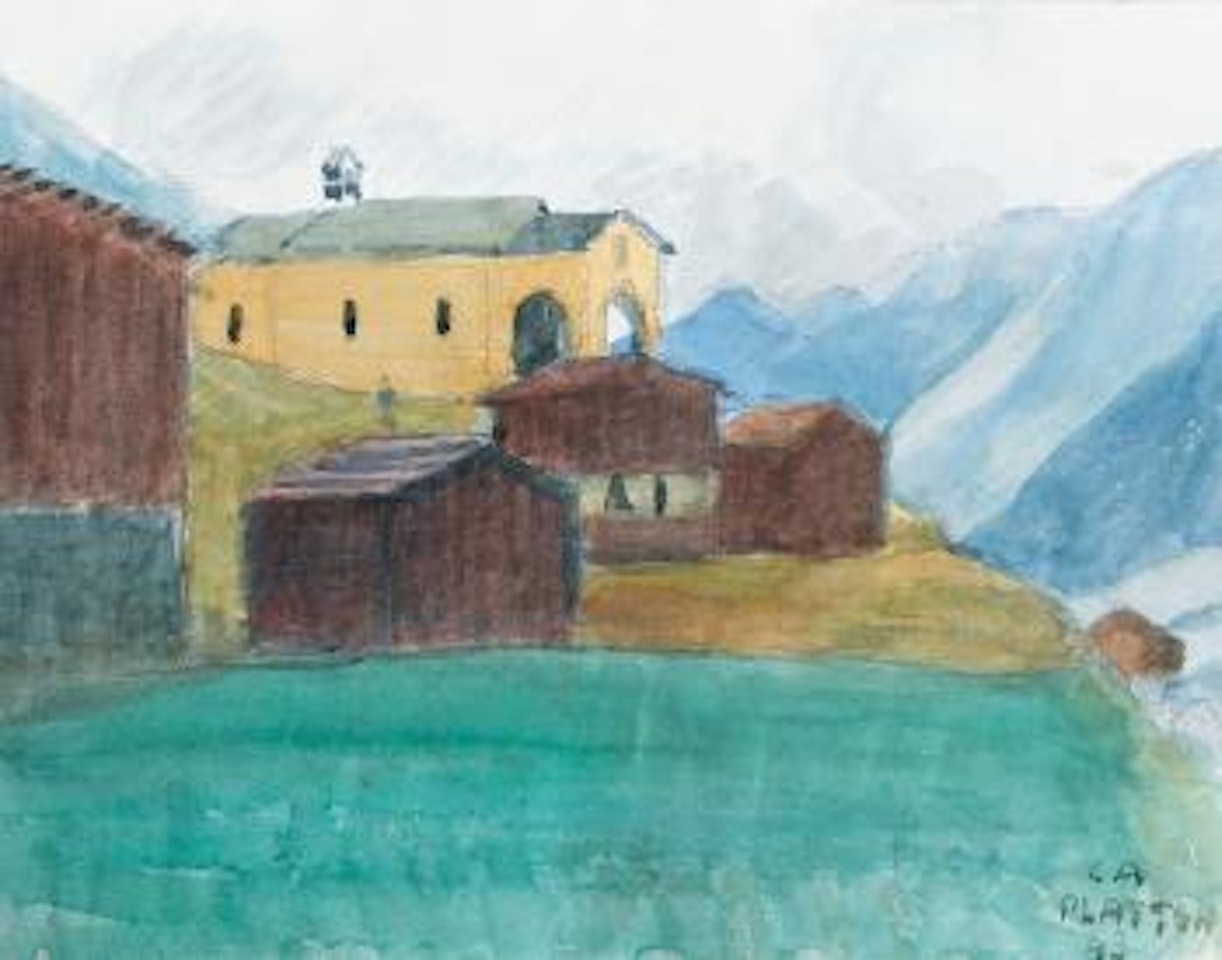 Die Kapelle Blatten. by Cuno Amiet