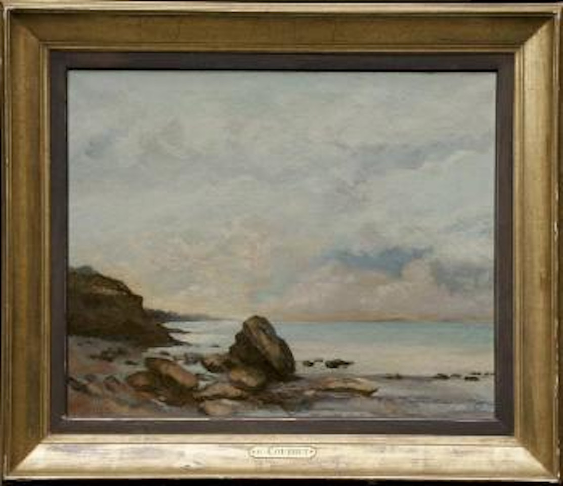 La roche isolée à la Pointe de Vallières by Gustave Courbet